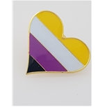 Non Binary heart pin