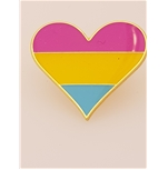 Pansexual heart pin