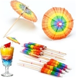 Rainbow Cocktail Umbrella