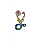 Rainbow Stethoscope pin
