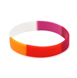 Lesbian pride silicone bracelet