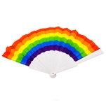 Rainbow hand fan