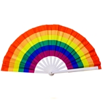Rainbow hand fan large