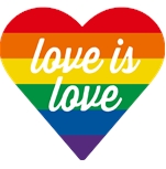 Rainbow Love Is Love Sticker