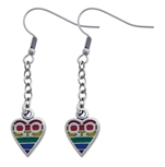 Gay Pride Heart Earring