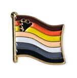 Bear pride wavy flag pin