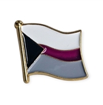Demisexual wavy flag pin