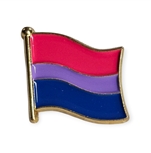 Bi sexual wavy flag pin