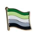 A - Romantic wavy flag pin