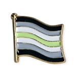 A gender wavy flag pin