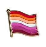 Lesbian wavy flag pin
