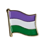 Gender queers wavy flag pin