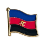 Polyamora wavy flag pin