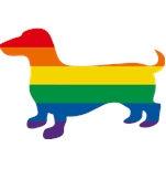 Rainbow Dog Sticker