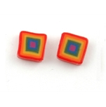 Fimo Earrings Large Square