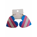 Transexual Heart Earring Pair