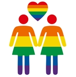 Rainbow Women Love Sticker
