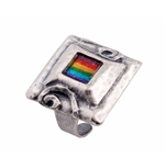 Rainbow Flag Pyramid Ring