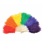 Rainbow Feather Fan