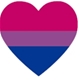 Temporary Tattoo Bisexual Heart