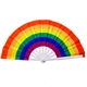Rainbow hand fan large