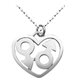 Double male heart necklace