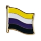 Non Binary wavy flag pin