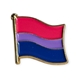 Bi sexual wavy flag pin
