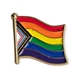 Progress pride wavy flag pin