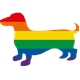 Rainbow Dog Sticker